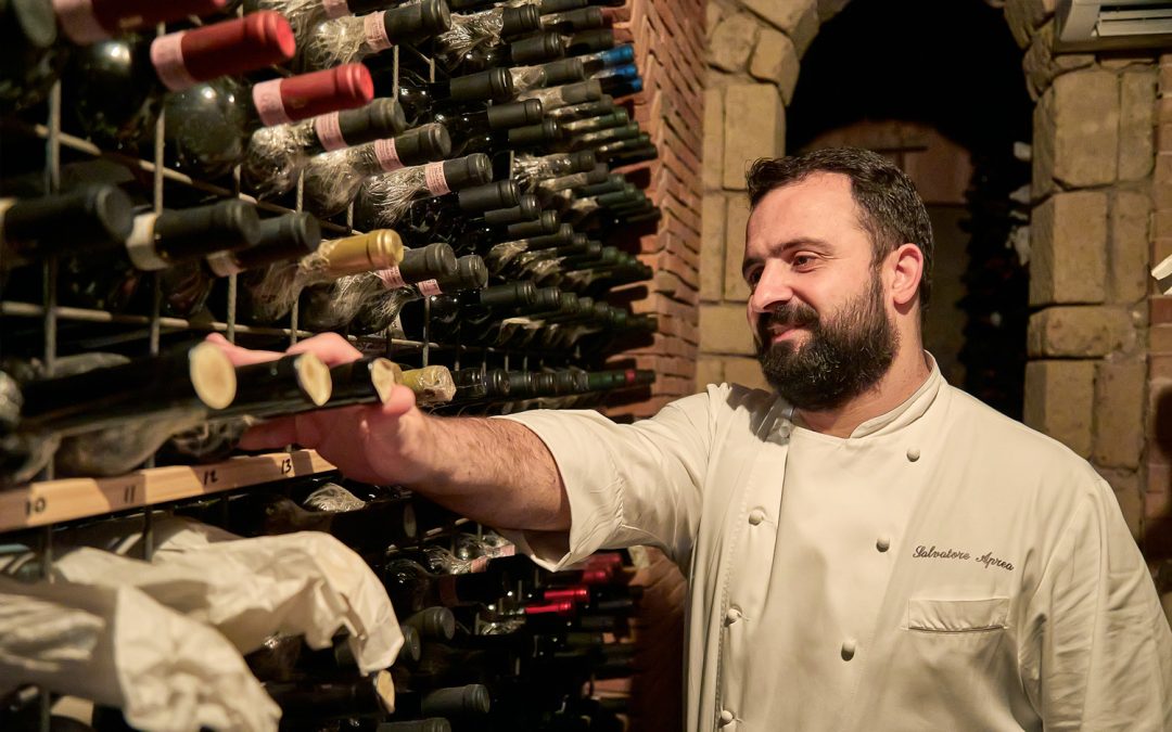 The pleasure of good wine in the cellar of “da Tonino” restaurant
